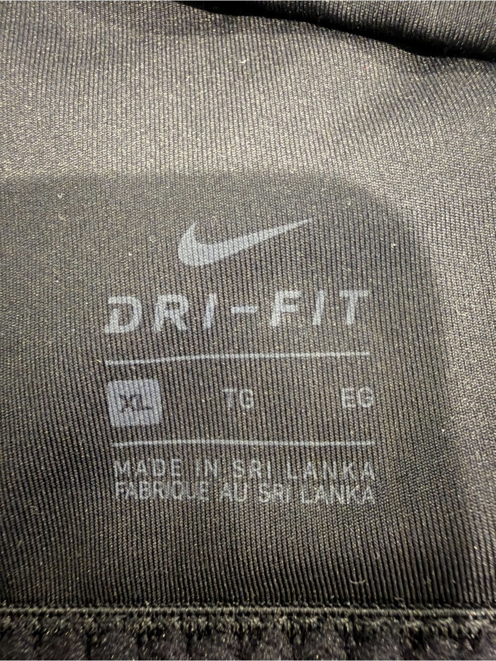 Nike Black Sports Bra with White Swoosh Logo - Picture 3 of 3